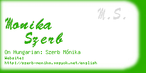 monika szerb business card